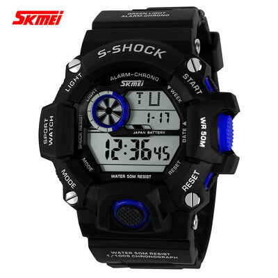 SKMEI Mens Wrist watch Digital Alarm Calendar date day Chronograph Water Resistant Water Proof LCD Rubber Band
SKMEI Mens Wrist watch Digital Alarm Calendar date day Chronograph Water Resistant Water Proof LCD Rubber Band