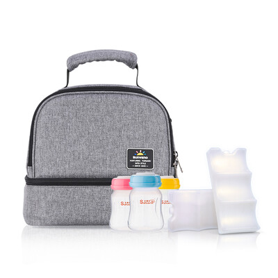 Sanmei infant SUNVENO back milk bag breast milk bottle fresh milk storage ice pack blue ice insulation Mummy bag set elegant gray
Sanmei infant SUNVENO back milk bag breast milk bottle fresh milk storage ice pack blue ice insulation Mummy bag set elegant gray