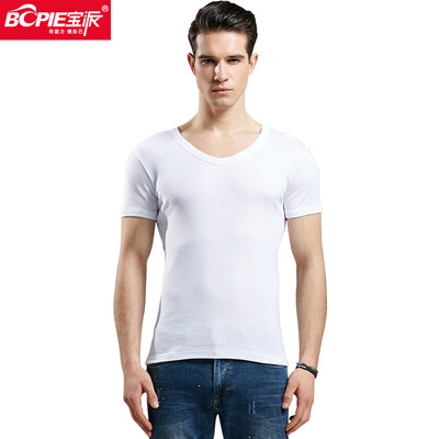 Bao Pai BOPIE Mens Tank Mens Cotton T-Shirt Short Sleeve Casual Sports Breathable Undershirt White V-neck 185110
Bao Pai BOPIE Mens Tank Mens Cotton T-Shirt Short Sleeve Casual Sports Breathable Undershirt White V-neck 185110