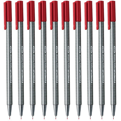 Стрикленд дом (Staedtler) 334-2 ручки (10 Pack) Красный 0.3mm 
Стрикленд дом (Staedtler) 334-2 ручки (10 Pack) Красный 0.3mm