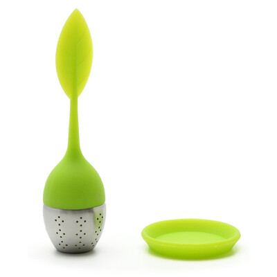 Set of 2 Tea Infuser Leaf Strainer Handle with Steel Ball Silicone Leaf Lid Green
Set of 2 Tea Infuser Leaf Strainer Handle with Steel Ball Silicone Leaf Lid Green