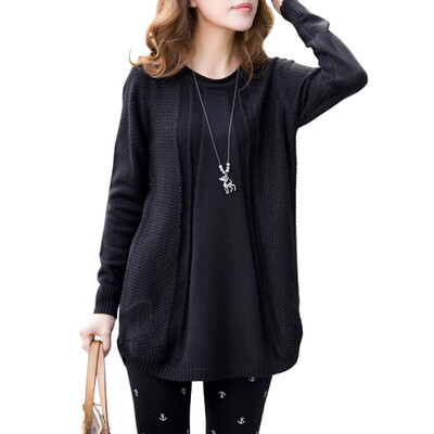 CT&HF Women Knitting Round Neck Loose Pullover Sweater
CT&HF Women Knitting Round Neck Loose Pullover Sweater
