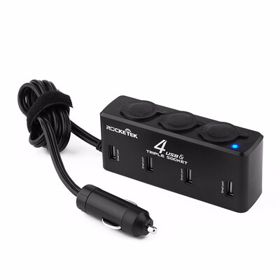 Rocketek multi usb car charger smart IC 4 USB 6A 3 Socket Cigarette Lighter phone adapter accessories for Xiaomi LG car-charger
Rocketek multi usb car charger smart IC 4 USB 6A 3 Socket Cigarette Lighter phone adapter accessories for Xiaomi LG car-charger