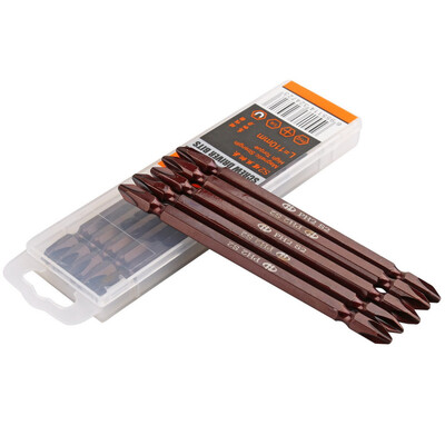 Huafeng giant arrow HF-8752224 5 piece set 110mm double head cross bit PH2 S2 screwdriver head wind batch mouth electric drill bit
Huafeng giant arrow HF-8752224 5 piece set 110mm double head cross bit PH2 S2 screwdriver head wind batch mouth electric drill bit