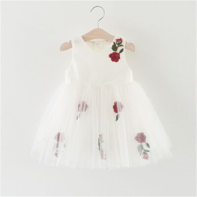 70-100 Summer Girls Fashion embroidered Rose Dress Children Kids Sleeveless O-Neck Mini Dress
70-100 Summer Girls Fashion embroidered Rose Dress Children Kids Sleeveless O-Neck Mini Dress