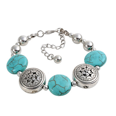 Aiyaya Tibetan Silver Chinese Rimous Green Round Turquoise Bracelet High Quality Women Accessory
Aiyaya Tibetan Silver Chinese Rimous Green Round Turquoise Bracelet High Quality Women Accessory