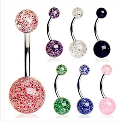 6PC hot stainless steel acrylic ball navel ring umbilical ring perforation hip-hop girl fashion umbilical nail piercing jewelry
6PC hot stainless steel acrylic ball navel ring umbilical ring perforation hip-hop girl fashion umbilical nail piercing jewelry