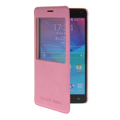 MOONCASE View Window Leather Side Flip Pouch Stand Shell Back Case Cover for Samsung Galaxy Note 4 N9100 Pink
MOONCASE View Window Leather Side Flip Pouch Stand Shell Back Case Cover for Samsung Galaxy Note 4 N9100 Pink