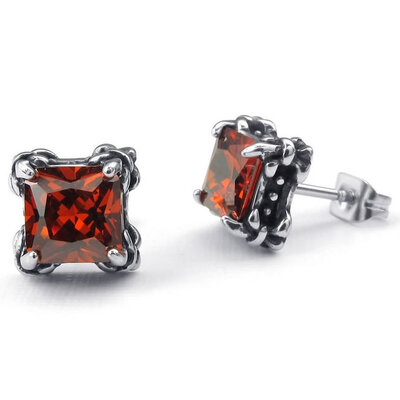 Hpolw Mens Cubic Zirconia Stainless Steel Square Gothic Dragon Claw Stud Earrings Red Silver
Hpolw Mens Cubic Zirconia Stainless Steel Square Gothic Dragon Claw Stud Earrings Red Silver