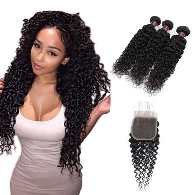 Ishow Kinky Curly Weave Human Hair Bundles With Baby Hair With Lace Closure 7A Peruvian Hair Weave 3 Bundles with Closure
Ishow Kinky Curly Weave Human Hair Bundles With Baby Hair With Lace Closure 7A Peruvian Hair Weave 3 Bundles with Closure