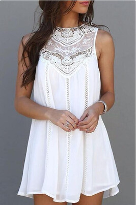 Wonderful Round Neckline Sleeveless Mini Dress with Embroidery Lace Homecoming Dress
Wonderful Round Neckline Sleeveless Mini Dress with Embroidery Lace Homecoming Dress