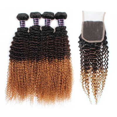 Ishow Best Quality 8A Kinky Curly Ombre Human Hair 3Bundles With Lace Closure More Popular Hair
Ishow Best Quality 8A Kinky Curly Ombre Human Hair 3Bundles With Lace Closure More Popular Hair