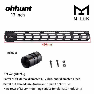 ohhunt 7" 9" 10" 12" 135" 15" 17" AR15 Free Float -LOK Handguard Picatinny Rail Slim Style Steel Barrel Nut for Scope Mount
ohhunt 7" 9" 10" 12" 135" 15" 17" AR15 Free Float -LOK Handguard Picatinny Rail Slim Style Steel Barrel Nut for Scope Mount