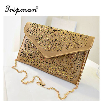 Tripman 2016 Hot Sale Fashion PU Leather Hollow Out Women Day Clutch Bag Chain Shoulder Bags Ladies Evening Handbags
Tripman 2016 Hot Sale Fashion PU Leather Hollow Out Women Day Clutch Bag Chain Shoulder Bags Ladies Evening Handbags