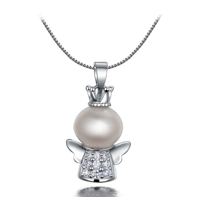 Jingrun Pearl Angel Baby 9-10mm Silver Inlaid Freshwater Pearl Pendant Necklace White
Jingrun Pearl Angel Baby 9-10mm Silver Inlaid Freshwater Pearl Pendant Necklace White