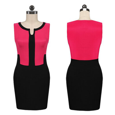 Sexy Women Slim Pencil Dress Sleeveless Splice Bodycon Party Evening Cocktail Dress
Sexy Women Slim Pencil Dress Sleeveless Splice Bodycon Party Evening Cocktail Dress