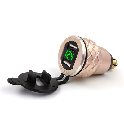 Aluminum Alloy Metal Gold Shell CNC Motorcycle Dual USB Charger 42A Voltmeter for DIN Hella Socket for BMW Motorcycle 12-24V
Aluminum Alloy Metal Gold Shell CNC Motorcycle Dual USB Charger 42A Voltmeter for DIN Hella Socket for BMW Motorcycle 12-24V