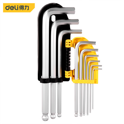 Deli deli long ball head hex wrench set chrome vanadium steel -type hex driver screwdriver 9 piece set DL2174
Deli deli long ball head hex wrench set chrome vanadium steel -type hex driver screwdriver 9 piece set DL2174