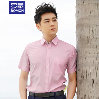 ROMON Long Sleeve Shirt Men 2018 Spring Solid Color Soft Business Casual Urban Men 1DC73901 Pink Long Sleeve 42
ROMON Long Sleeve Shirt Men 2018 Spring Solid Color Soft Business Casual Urban Men 1DC73901 Pink Long Sleeve 42