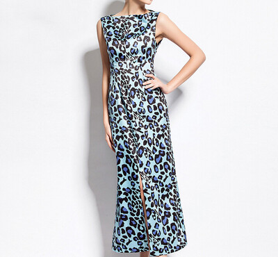 Lovaru ™2015 summer new European leg of European and American original single leopard chiffon dress slit skirt female
Lovaru ™2015 summer new European leg of European and American original single leopard chiffon dress slit skirt female