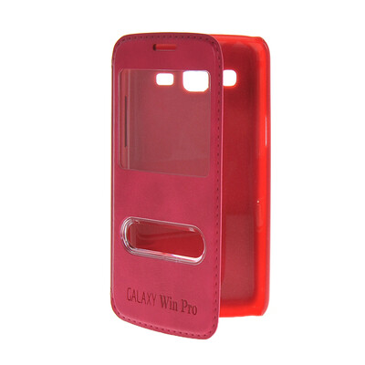 MOONCASE View Window Leather Side Flip Pouch Stand Shell Back Case Cover for Samsung Galaxy Win Pro G3812 Hot pink
MOONCASE View Window Leather Side Flip Pouch Stand Shell Back Case Cover for Samsung Galaxy Win Pro G3812 Hot pink