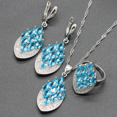 Black&White Stone Silver Plated Jewelry Sets for Women Choker Dangle Earrings Ring Three Colors Available Free Jewelry Box
Black&White Stone Silver Plated Jewelry Sets for Women Choker Dangle Earrings Ring Three Colors Available Free Jewelry Box