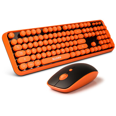 Sades V2020 wireless mute keyboard&mouse set round chocolate button mouse&keyboard set office home Apple notebook desktop computer orange
Sades V2020 wireless mute keyboard&mouse set round chocolate button mouse&keyboard set office home Apple notebook desktop computer orange