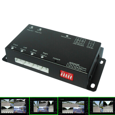 Car four Cameras Image combiner Switch for FrontRearLeftRight View Parking Camera 4 Video Split Control Box Video support DVR
Car four Cameras Image combiner Switch for FrontRearLeftRight View Parking Camera 4 Video Split Control Box Video support DVR