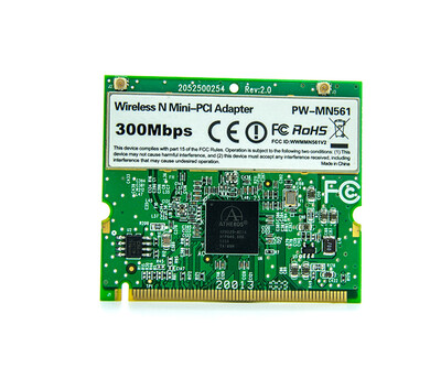 Atheros AR9223 300Mbps Mini PCI Wireless N WiFi Adapter PW-MN561 Mini-PCI WLAN Card for Acer Asus Dell Toshiba
Atheros AR9223 300Mbps Mini PCI Wireless N WiFi Adapter PW-MN561 Mini-PCI WLAN Card for Acer Asus Dell Toshiba