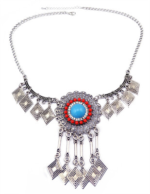 Idealway New Fashion Silver Plated Alloy Rhinestone Resin Beads Sunflower Rhombic Geometric Tassel Pendant Necklaces Earrings sets
Idealway New Fashion Silver Plated Alloy Rhinestone Resin Beads Sunflower Rhombic Geometric Tassel Pendant Necklaces Earrings sets