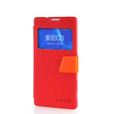 MOONCASE View Window Leather Side Flip Pouch Ultra Slim Shell Back Case Cover for Sony Xperia C3 Red
MOONCASE View Window Leather Side Flip Pouch Ultra Slim Shell Back Case Cover for Sony Xperia C3 Red