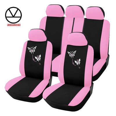 KAWOSEN New Arrival Pink Car Seat Covers Butterfly Embroidery Car-Styling Woman Seat Covers Automobiles Interior Accessories
KAWOSEN New Arrival Pink Car Seat Covers Butterfly Embroidery Car-Styling Woman Seat Covers Automobiles Interior Accessories