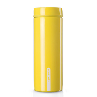Joyoung insulation cup inside&outside double layer 304 stainless steel with tea strainer 350ml simply vitality yellow cup B35V1C