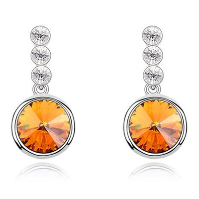 Design Elegant Round Crystal from Austrian Drop Earrings For Women Party Dangle Earrings Vintage Fashion Jewelry 10497 
Design Elegant Round Crystal from Austrian Drop Earrings For Women Party Dangle Earrings Vintage Fashion Jewelry 10497