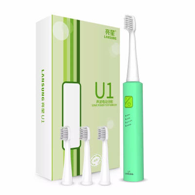 

Lansung U1 звуковая электрическая зубная щетка USB быстрая зарядка (с 4 щетками или мягкой щетиной) водонепроницаемая IPX7