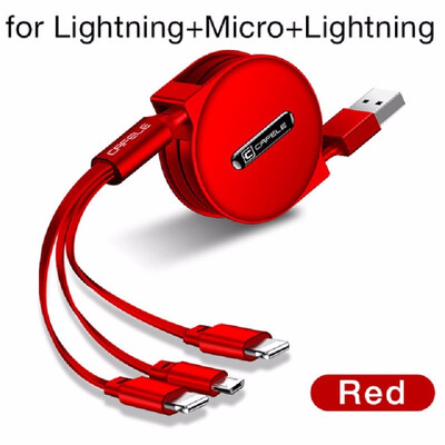 Cafele 3 in 1 Retractable USB Cable for iPhone Micro USB Type C Flat Cable Fast Charging for iPhone Cable Micro USBType-C
Cafele 3 in 1 Retractable USB Cable for iPhone Micro USB Type C Flat Cable Fast Charging for iPhone Cable Micro USBType-C