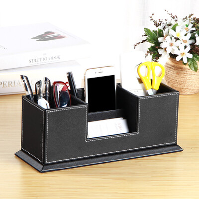 Yapi Shi leather double pen holder storage box business card box creative office supplies stationery storage living room coffee table desktop remote control storage box black needle
Yapi Shi leather double pen holder storage box business card box creative office supplies stationery storage living room coffee table desktop remote control storage box black needle