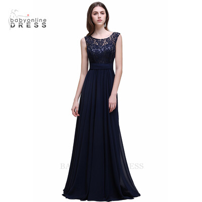 Cheap Under 50 Navy Blue A-line lace evening dresses Women sleeveless long evening dress chiffon formal party dress 4 Styles
Cheap Under 50 Navy Blue A-line lace evening dresses Women sleeveless long evening dress chiffon formal party dress 4 Styles