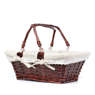 MEIEM Easter Basket Gift Basket Wicker Woven Picnic Basket with Double Folding Handles Rectangular Willow Basket
MEIEM Easter Basket Gift Basket Wicker Woven Picnic Basket with Double Folding Handles Rectangular Willow Basket