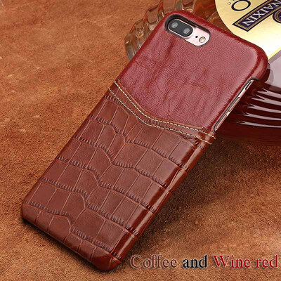 Genuine Leather Phone Case For iPhone 6 6S Plus Case Crocodile Texture&Oil wax leather Back Cover For X 7 8 Plus Case
Genuine Leather Phone Case For iPhone 6 6S Plus Case Crocodile Texture&Oil wax leather Back Cover For X 7 8 Plus Case