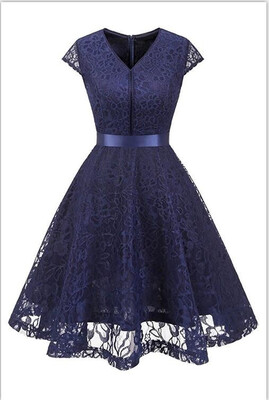 Womens Vintage 1950s Short Sleeve A-Line Cocktail Party Swing Dress with Floral Lace Homecoming Dress
Womens Vintage 1950s Short Sleeve A-Line Cocktail Party Swing Dress with Floral Lace Homecoming Dress