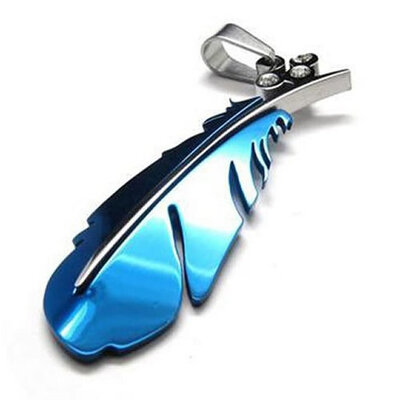 Hpolw Mens&Womens Stainless steel Casting Blue Feather Stripe Pattern Jewelry Pendants Necklace18-26 inch Chain
Hpolw Mens&Womens Stainless steel Casting Blue Feather Stripe Pattern Jewelry Pendants Necklace18-26 inch Chain