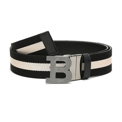 BALLY Bally Mens Black Beige Striped Fabric with Leather Button Buckle Double Side B BUCKLE 40 TT 9 105cm
BALLY Bally Mens Black Beige Striped Fabric with Leather Button Buckle Double Side B BUCKLE 40 TT 9 105cm