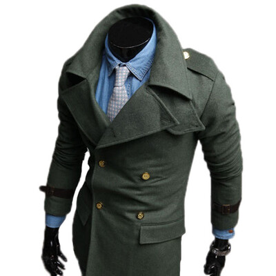 Zogaa New Mens Woolen Overcoat Lapel Double-breasted 
Zogaa New Mens Woolen Overcoat Lapel Double-breasted