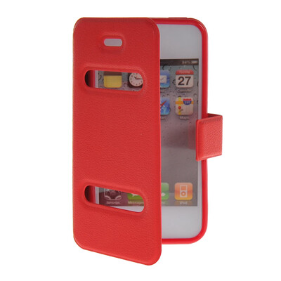MOONCASE View Window Leather Side Flip Pouch Stand Shell Back Case Cover for Apple iPhone 4 / 4S Red
MOONCASE View Window Leather Side Flip Pouch Stand Shell Back Case Cover for Apple iPhone 4 / 4S Red
