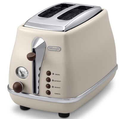 Italy Delonghi CTO2003 cream white toaster bread machine toast driver toast machine home stainless steel dust cover