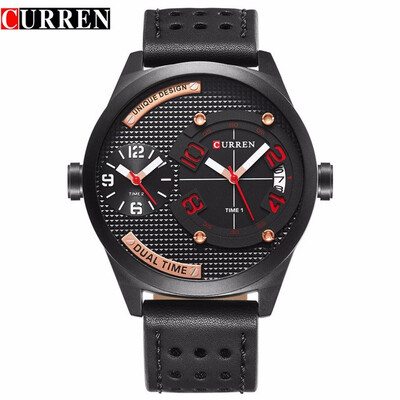 CURREN luxury brand 2017 New black leather Strap Fashion Casual Business 30 meter Waterproof Relogio Mascu Dual time zone 8252
CURREN luxury brand 2017 New black leather Strap Fashion Casual Business 30 meter Waterproof Relogio Mascu Dual time zone 8252