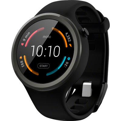 Мощные спортивные часы Motorola Moto 360 Sport (45 мм силиконовый ремешок, всепогодный смешанный дисплей с подсветкой со встроенным GPS).
Мощные спортивные часы Motorola Moto 360 Sport (45 мм силиконовый ремешок, всепогодный смешанный дисплей с подсветкой со встроенным GPS).