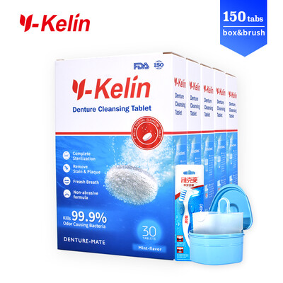 Y-Kelin Denture Cleansing Tablets 150 Tabsdenture boxdenture brush tooth false soaking&cleaning prosthesis whitening kits
Y-Kelin Denture Cleansing Tablets 150 Tabsdenture boxdenture brush tooth false soaking&cleaning prosthesis whitening kits