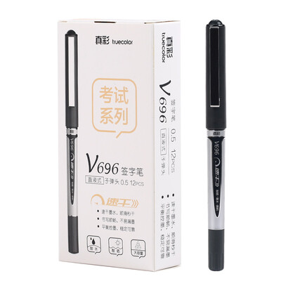 True color TRUECOLOR quick-drying 05mm black gel pen student office signature pen water straight liquid bullet 12 box V696
True color TRUECOLOR quick-drying 05mm black gel pen student office signature pen water straight liquid bullet 12 box V696